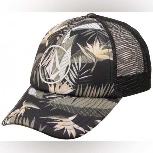 Volcom Black and Cream Trucker Hat - Picture 1 of 2